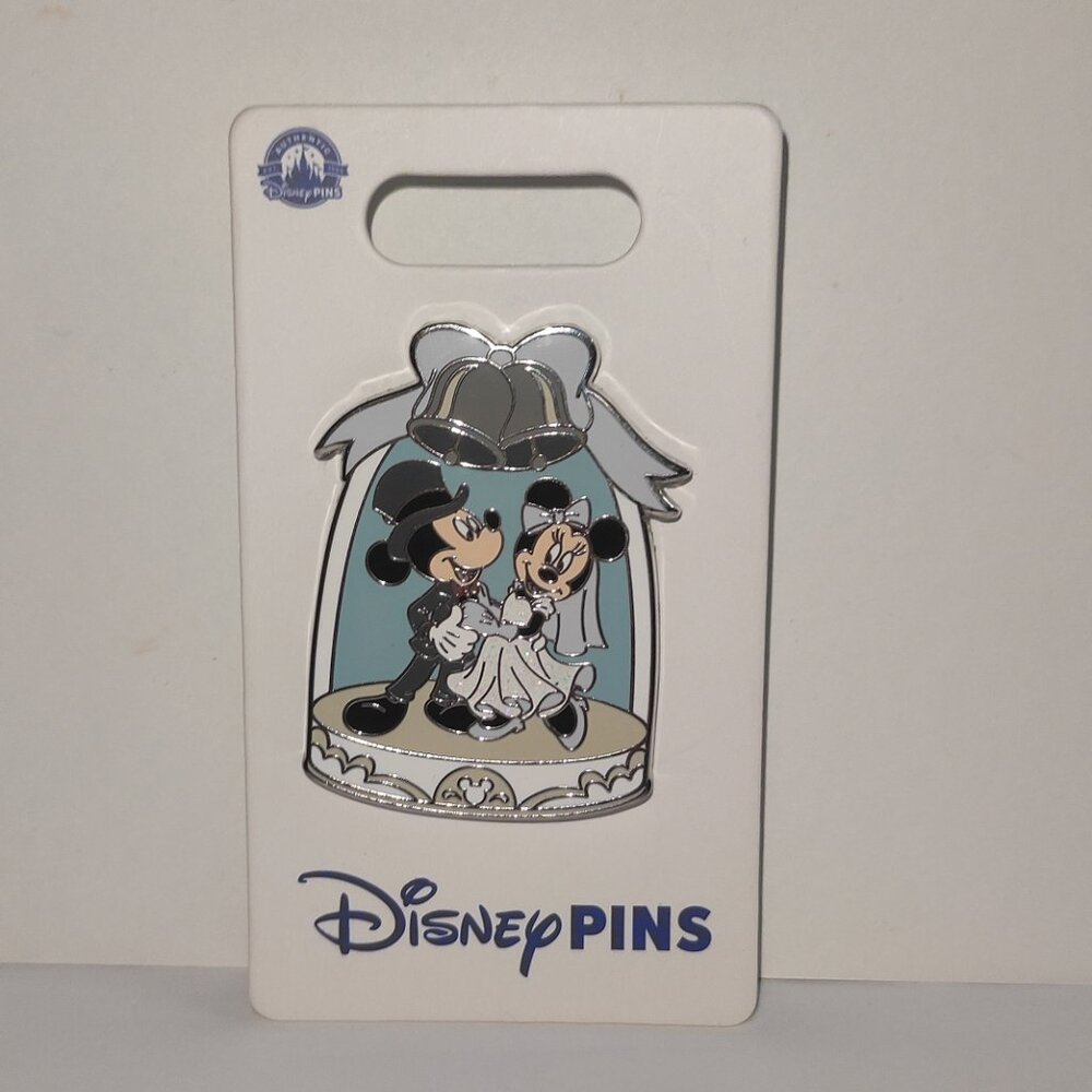 Disney Parks Mickey & Minnie Mouse Groom Bride Wedding Open Edition Pin
